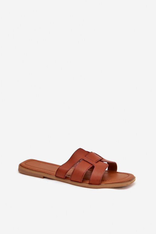 zapatillas de mujer con tacones anchos color marrón Mirona zapatillas de mujer con tacones anchos color marrón Mirona