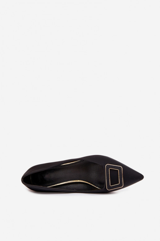 Zapatos con tacones para decorar con hebillas de color negro Seriva Zapatos con tacones para decorar con hebillas de color negro Seriva