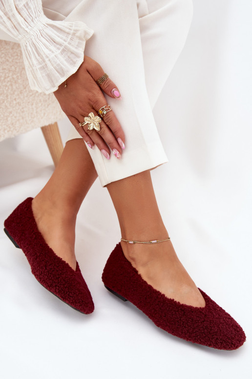 bailarinas Femenino con un abrigo de piel Typu Baranek borgoña Zimira bailarinas Femenino con un abrigo de piel Typu Baranek borgoña Zimira