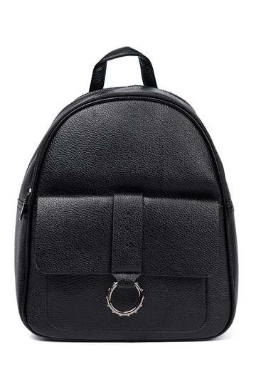 de color negro mochila señoras de cuero ecológico 2