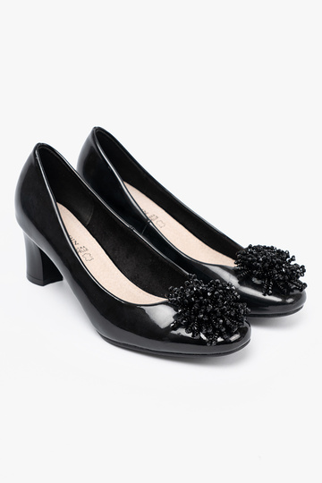 con efecto barniz tacones altos z efektoAną ozdobą