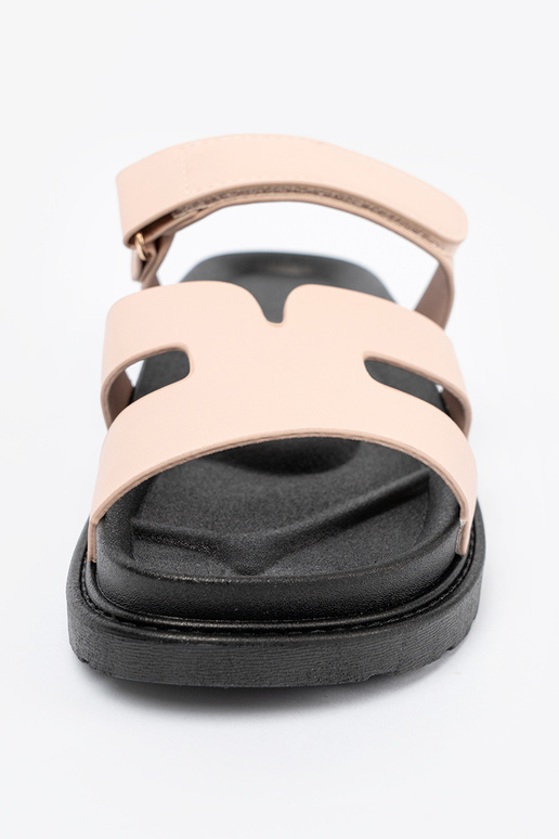 beige Zapatillas con correas velcro