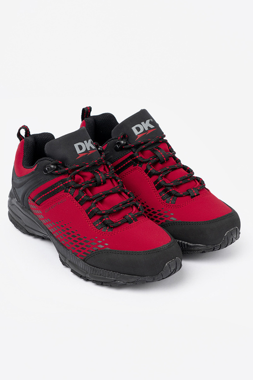 Botas de trekking rojas con plataforma gruesa DK Botas de trekking rojas con plataforma gruesa DK
