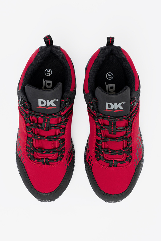 Botas de trekking rojas con plataforma gruesa DK Botas de trekking rojas con plataforma gruesa DK