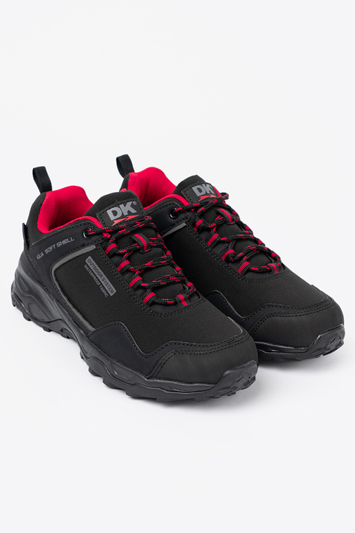 Botas de trekking negras impermeables DK con detalles rojos