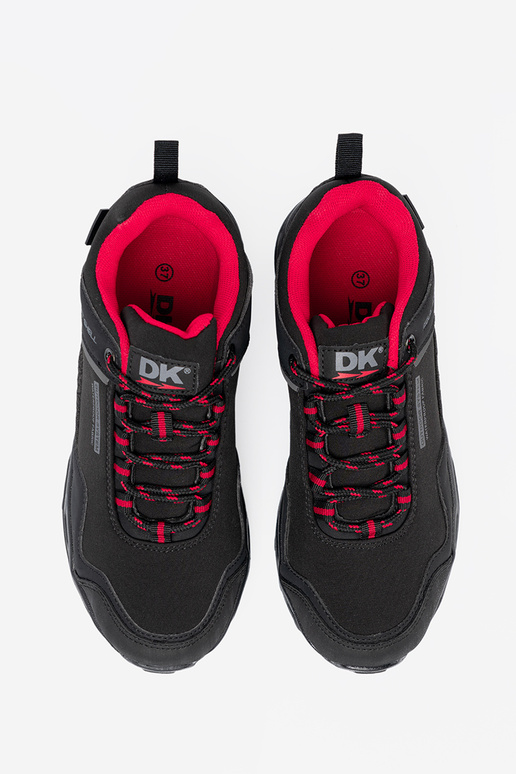 Botas de trekking negras impermeables DK con detalles rojos