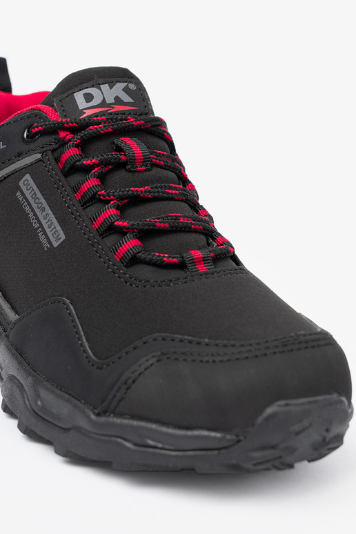 Botas de trekking negras impermeables DK con detalles rojos