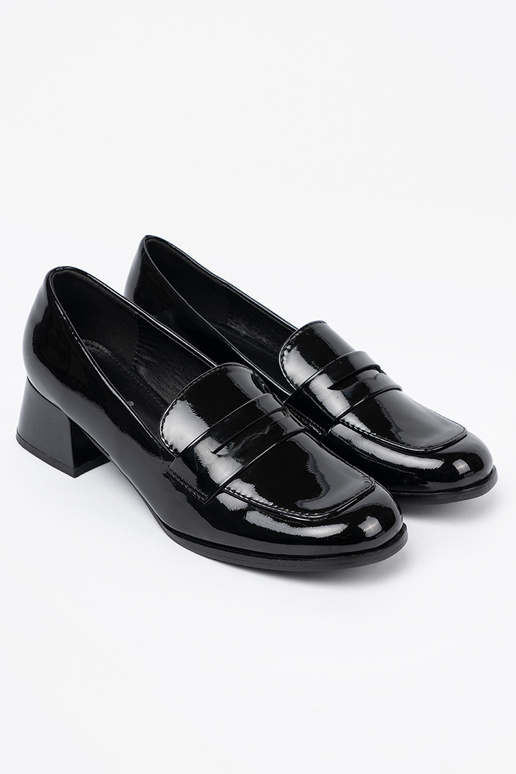 de color negro mocasines en tacones altos de color negro mocasines en tacones altos