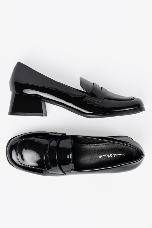 de color negro mocasines en tacones altos de color negro mocasines en tacones altos