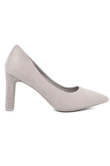 modelo clásico color gris tacones altos de gamuza en tacones altos 2