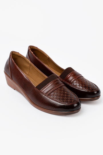 zapatos de mujer slip-on z fakturoAanym noskiem