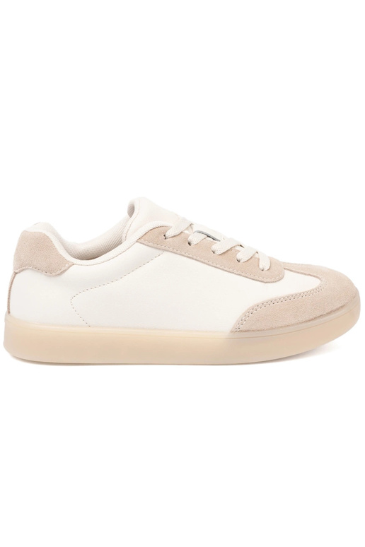 Zapatos casuales de mujer el color blanco-beige