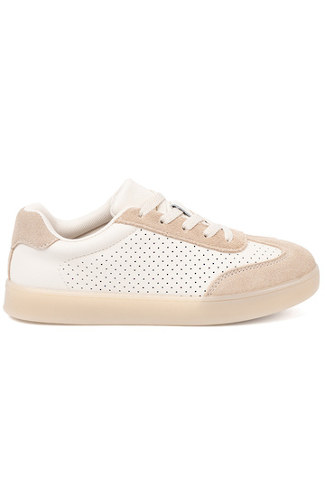 Zapatos casuales de mujer calado brillantementebeige 2