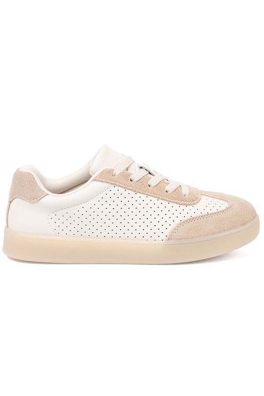 Zapatos casuales de mujer calado brillantementebeige