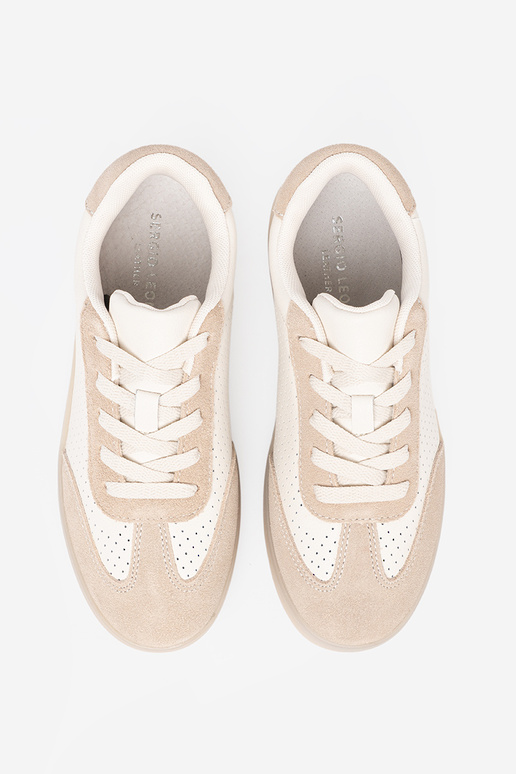 Zapatos casuales de mujer calado brillantementebeige