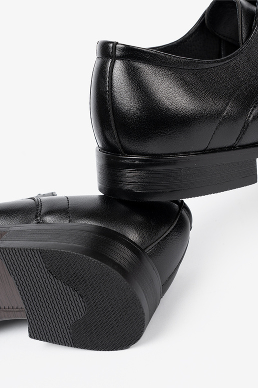 Estilo elegante medio zapatos hombres A un clásicoj czerni i połysku