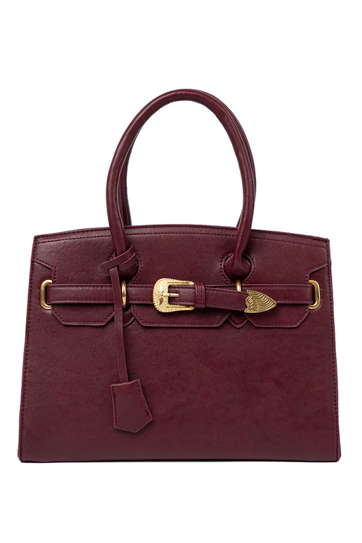 borgoña bolso con hebilla decorativa A doradom kolorze borgoña bolso con hebilla decorativa A doradom kolorze
