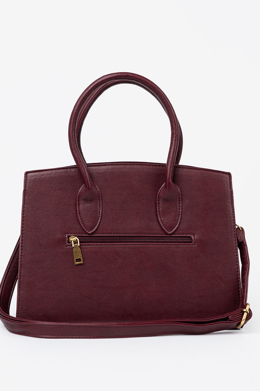borgoña bolso con hebilla decorativa A doradom kolorze borgoña bolso con hebilla decorativa A doradom kolorze