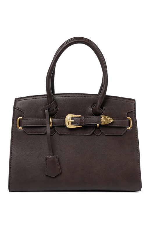 Tiene querron oscuro bolso con hebilla decorativa A doradom kolorze Tiene querron oscuro bolso con hebilla decorativa A doradom kolorze