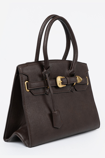 Tiene querron oscuro bolso con hebilla decorativa A doradom kolorze