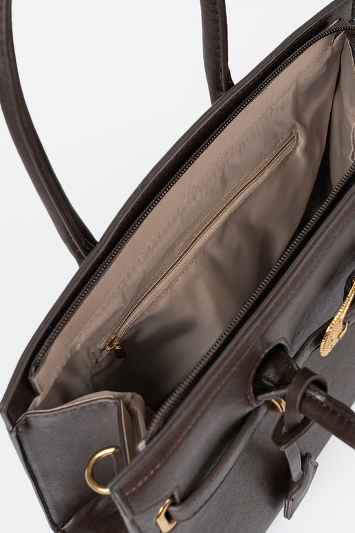 Tiene querron oscuro bolso con hebilla decorativa A doradom kolorze Tiene querron oscuro bolso con hebilla decorativa A doradom kolorze