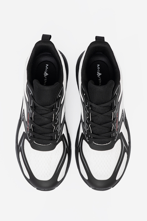 Conveniente zapatos deportivos el color blanco de color negro z siateczkoAą strukturą McArthur