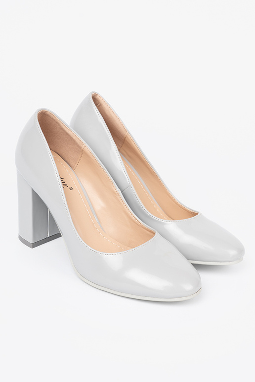 color gris Zapatos de tacón lacados