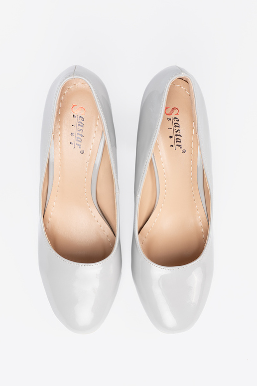 color gris Zapatos de tacón lacados