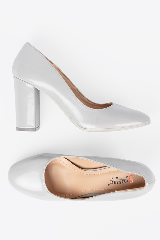 color gris Zapatos de tacón lacados