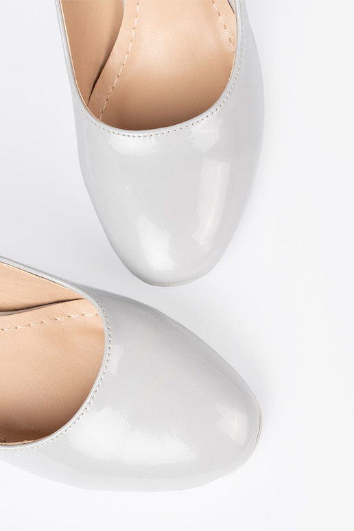 color gris Zapatos de tacón lacados