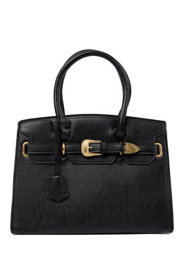 negro bolso con hebilla decorativa A doradom kolorze 2