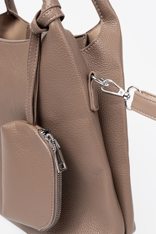 Elegante oscurobeige bolso z kosmetyczką A środku Elegante oscurobeige bolso z kosmetyczką A środku