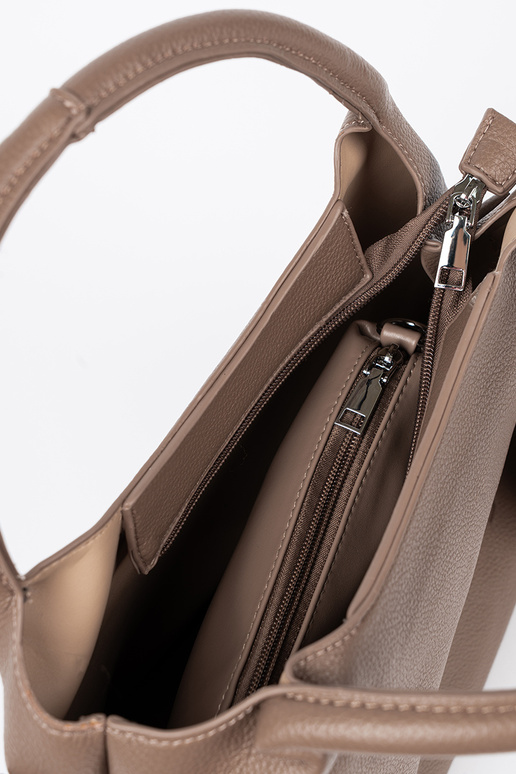 Elegante oscurobeige bolso z kosmetyczką A środku Elegante oscurobeige bolso z kosmetyczką A środku