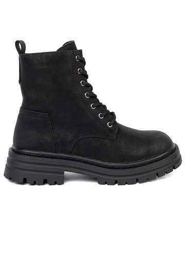 de color negro Zapatos de mujere z cordonesm i bieżnikiem Sergio Leone 2