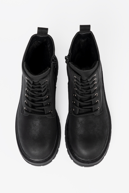 de color negro Zapatos de mujere z cordonesm i bieżnikiem Sergio Leone