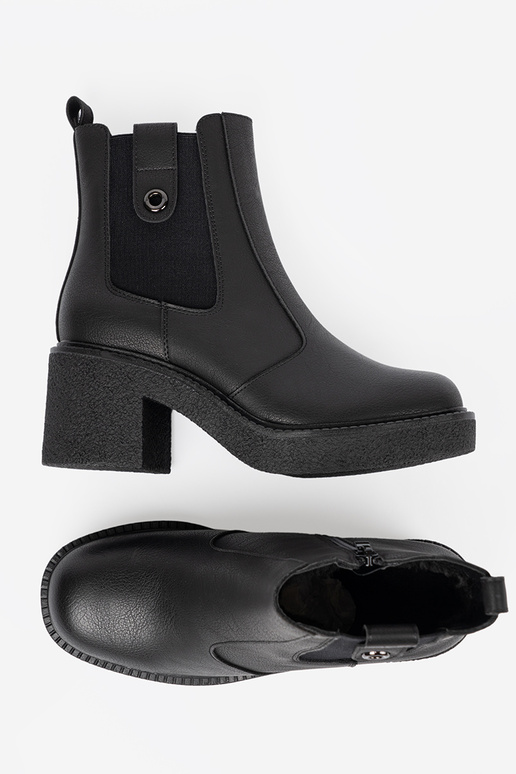 Estilo elegante de color negro zapatos z elastyczną AstaAką Sergio Leone