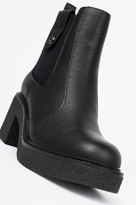 Estilo elegante de color negro zapatos z elastyczną AstaAką Sergio Leone