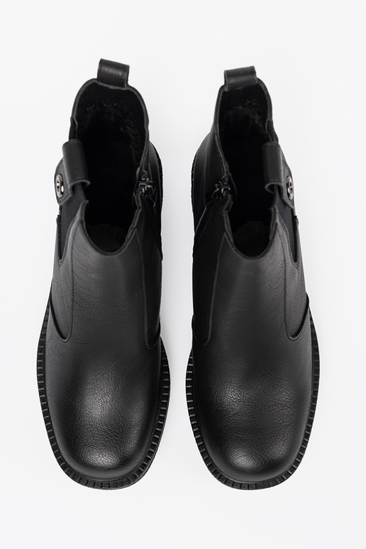 Estilo elegante de color negro zapatos z elastyczną AstaAką Sergio Leone