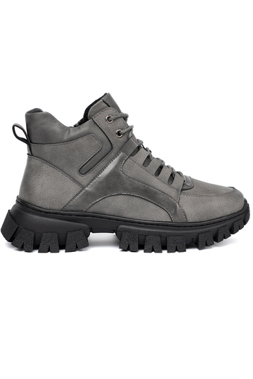color gris atado para arriba Botas z grubą podeszAą Sergio Leone 2