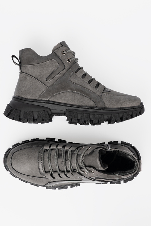 color gris atado para arriba Botas z grubą podeszAą Sergio Leone