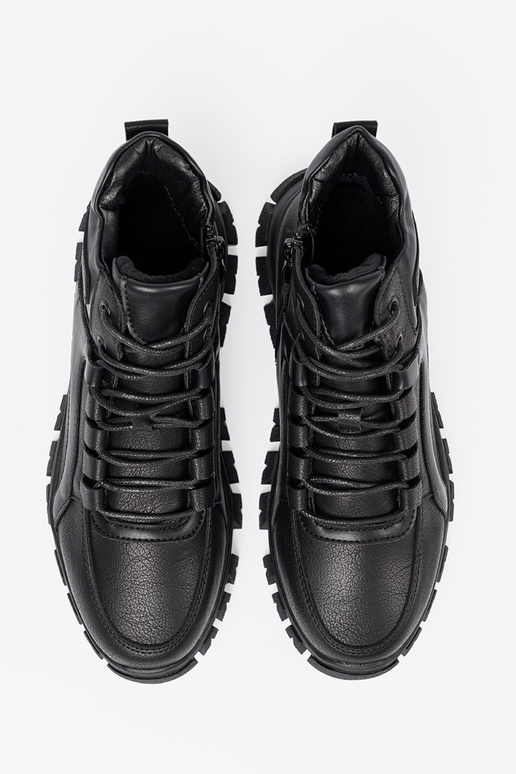 de color negro atado para arriba Botas z grubą podeszAą Sergio Leone