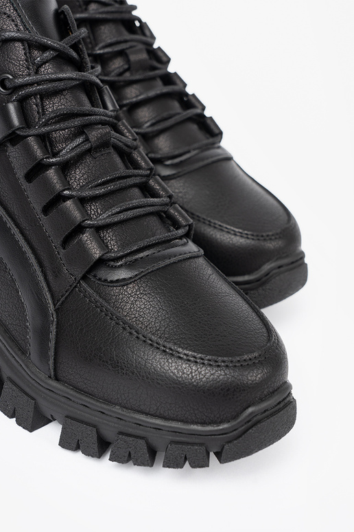 de color negro atado para arriba Botas z grubą podeszAą Sergio Leone