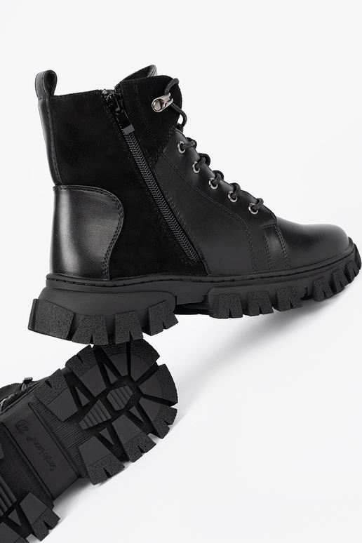 de color negro zapatos z masyAną podeszAą i suAakiem Sergio Leone
