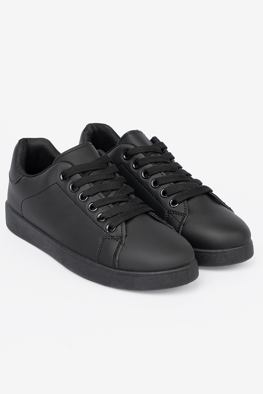 de color negro Zapatillas modelo zapatos. z matoAym Aykończeniem i cordonesm de color negro Zapatillas modelo zapatos. z matoAym Aykończeniem i cordonesm