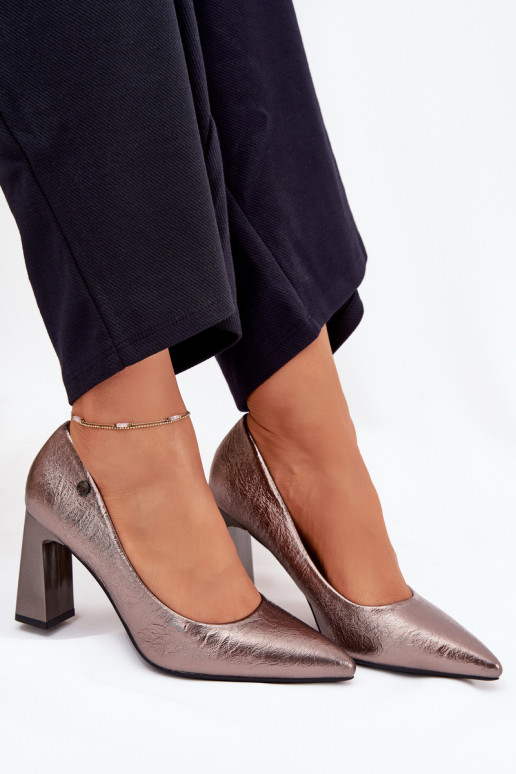 Zapatos de tacón alto Vinceza 62252 color gris