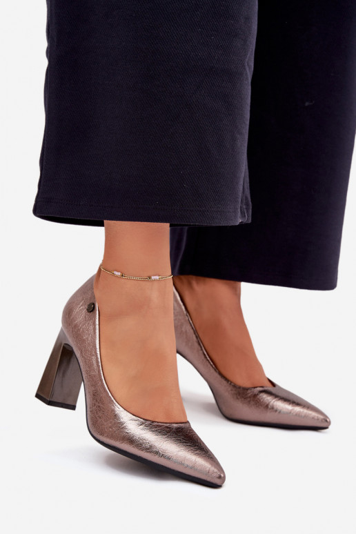 Zapatos de tacón alto Vinceza 62252 color gris