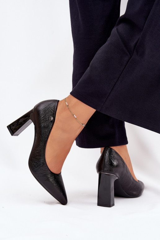 Zapatos de tacón alto Vinceza 62252 de color negro