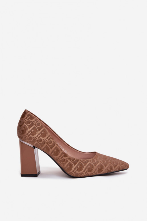 Zapatos de tacón alto Con decoraciones Tłoczeniem Vinceza 62254 color marrón Zapatos de tacón alto Con decoraciones Tłoczeniem Vinceza 62254 color marrón