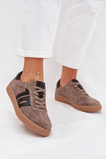 de gamuza Zapatillas modelo zapatos. Femenino Vinceza 79557 beige 2