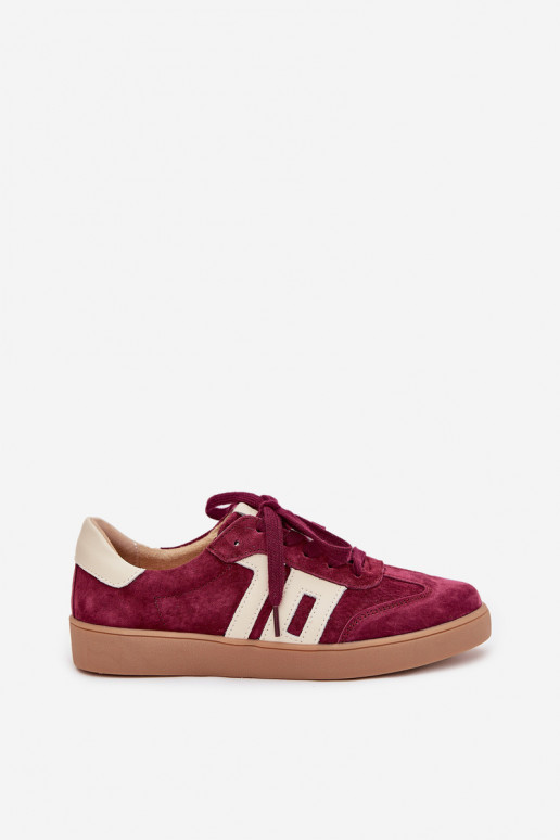 de gamuza Zapatillas modelo zapatos. Femenino Vinceza 79557 borgoña